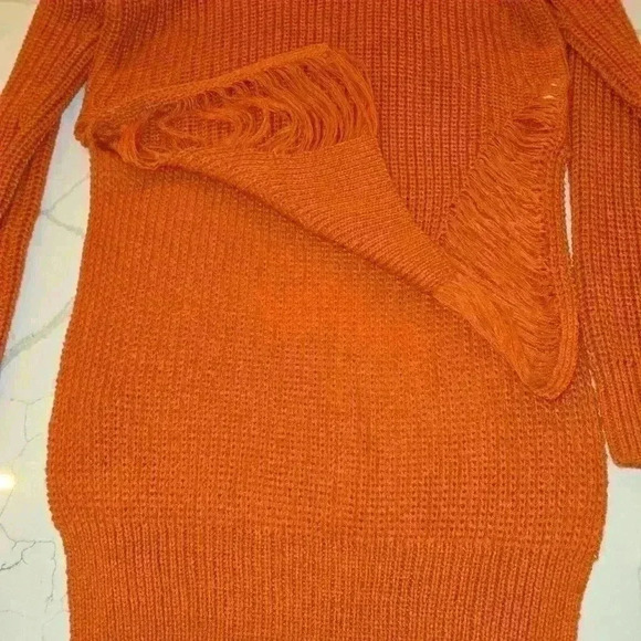 Cleo Womens Long Sleeve Sweater Burnt Orange Size Medium - Picture 8 of 8